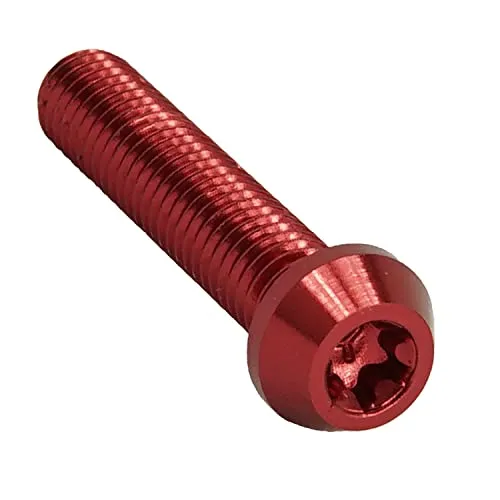 F26 Aluminium M5 Torx T25 Schraube 7075 Din 912 (rot, 25 Millimeter)