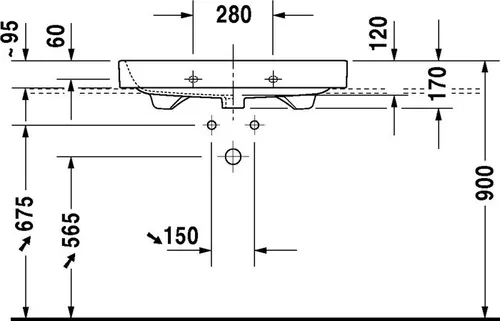 Duravit Happy D.2 Waschtisch 800 mm von Duravit