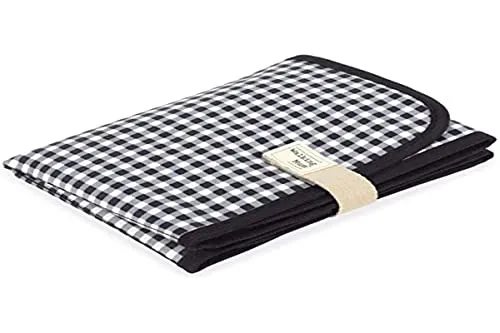 Walking Mum. I Love Vichy Wickelunterlage. Tragbares und faltbares Design. Einfach in die Umhängetasche zu verstauen. Farbe: Schwarz. Maße: 18 x 27 x 4 cm.