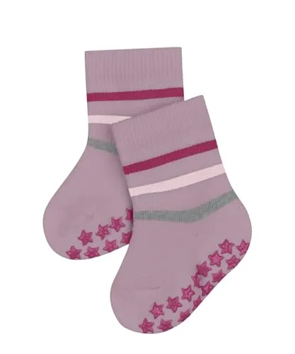 FALKE Unisex Baby Stoppersocken Multi Stripe B Hp Baumwolle rutschhemmende Noppen 1 Paar, Rosa Rosewater 8666, 74-80