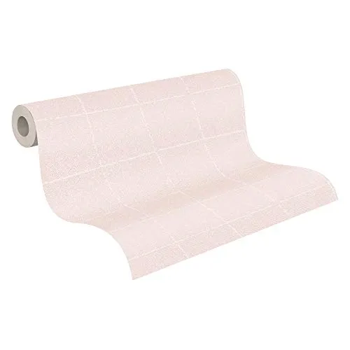 A.S. Création Vliestapete New Elegance Deutschland tapeziert Fliesentapete 10,05 m x 0,53 m creme rosa 375513 37551-3