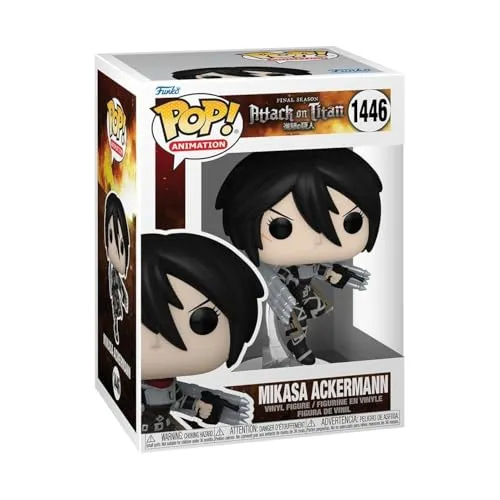 Funko Pop! AOT - Mikasa Ackerman - Offizielle Vinyl-Sammelfigur - Diese ca. 9,5 cm große Mikasa Ackerman Figur aus hochwertigem Vinyl ist das perfekte Geschenk für Attack on Titan Fans. Ideal für Sammler und als Hingucker in Ihrer Vitrine!