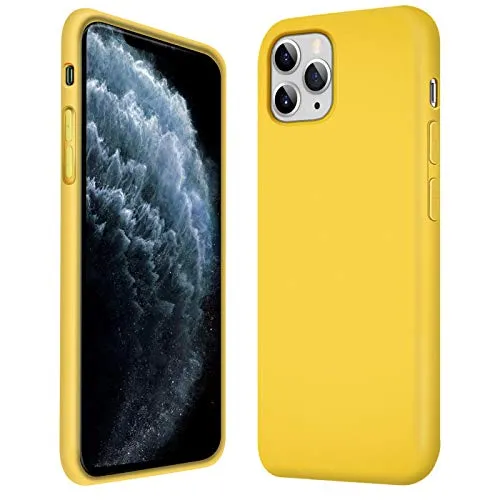 Verco Handyhülle für iPhone 11 Pro Max Hülle Silikon, Flex TPU Gel [weiches Innenfutter] Case für Apple iPhone 11 Pro Max Schutzhülle Stoßfest (6,5 Zoll), Gelb