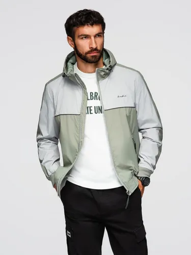 Ombre Clothing Windjacke für Männer Carought olive M - Modernes Design in Grün - Leichte Herren-Windjacke für Frühling und Herbst. Mit praktischem Reißverschluss und elastischen Bündchen bietet sie optimalen Tragekomfort und Stil für jeden Anlass.