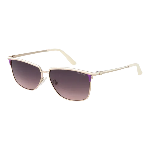 Guess Sonnenbrille GU00133 21B 56 – Stilvolle Damenbrille - Elegante Sonnenbrille für Damen mit weißem Metallrahmen und pinken Verlaufsgläsern. 100% UVA & UVB Schutz für unbeschwerten Sonnengenuss.