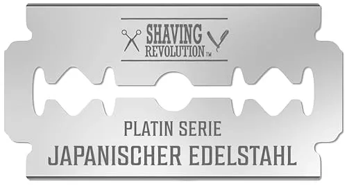 Shaving Revolution 50 Rasierklingen Rasierhobel - Für Männer - Japanische Hobel Aus Platin-edelstahl Für Eine Glatte, Präzise Und Saubere Rasur