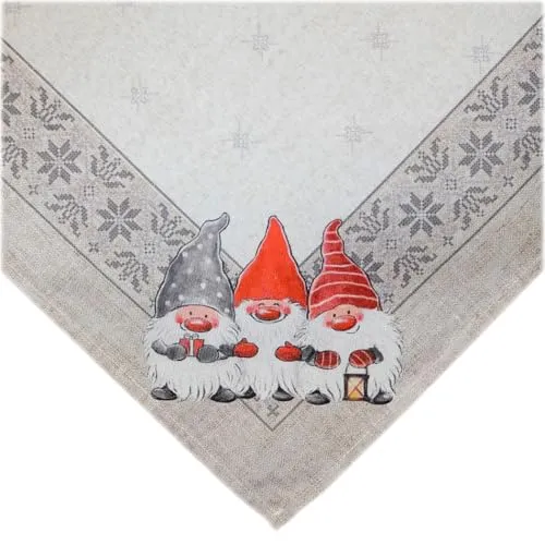 texpot Tischdecke 85 x 85 cm Weihnachtswichtel Wichtel Weihnachten Tischtuch