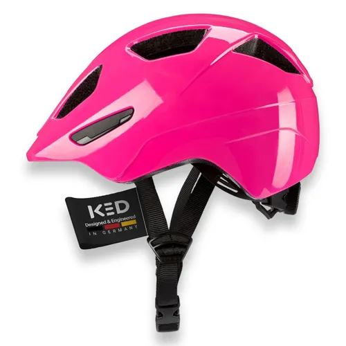 KED Dyno Kinderhelm – Sicherer Fahrradhelm für Mädchen in Sky Pink Glossy