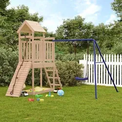 vidaXL Spielturm aus massivem Kiefernholz - Spielplatz für Kinder ab 3 Jahren, robust und langlebig aus Kiefernholz, sorgt für stundenlangen Spielspaß und Abenteuer im eigenen Garten.