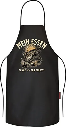 RAHMENLOS Original BBQ-Grillschürze Kochschürze: Das Geschenk für den aktiven Angler