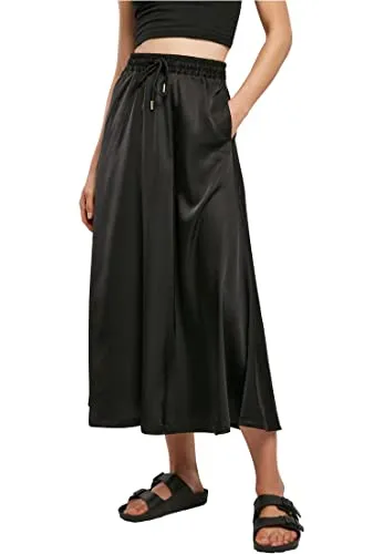 URBAN CLASSICS Maxirock - Röcke mit weitem, fließendem Schnitt bis zur Wade, elastischem Gummibund und praktischen Seitentaschen für höchsten Tragekomfort.