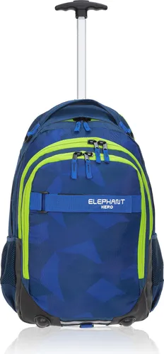 Schultrolley Elephant Hero Signature Cyber Camo Neon - Schulranzen mit 35 Liter Stauraum, reißfest und wasserabweisend, ideal für Schüler. Durchdachtes Trolley-System mit Alu-Stange und viel Zubehör erhältlich.