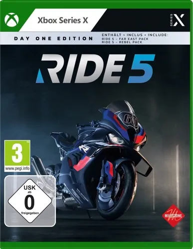 RIDE 5 Day One Edition - Xbox Series X - Erlebe die größte Sammlung von Motorrädern und Strecken in RIDE 5 für Xbox Series X. Mit dynamischem Wetter und KI-basierten Fahrhilfen bietet das Spiel realistische Herausforderungen für jeden Fahrer.