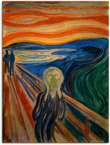 Artland Wandbild Der Schrei, 1893 in rot von ARTland