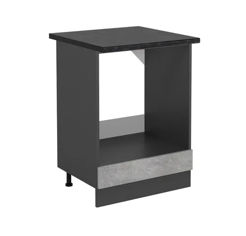 Vicco Herdumbauschrank R-Line, Beton/Anthrazit, 60 cm, AP Anthrazit