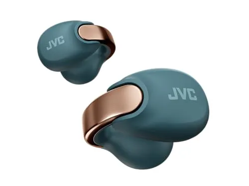 JVC NEARPHONES HA-NP1T-A - True Wireless Ohrhörer im Schmuckdesign - Kopfhörer mit stylischem Schmuckdesign, bequemer Passform und 24 Std. Akkulaufzeit. Ideal für sportliche Aktivitäten dank sicherem Halt und IPX4-Spritzwasserschutz.