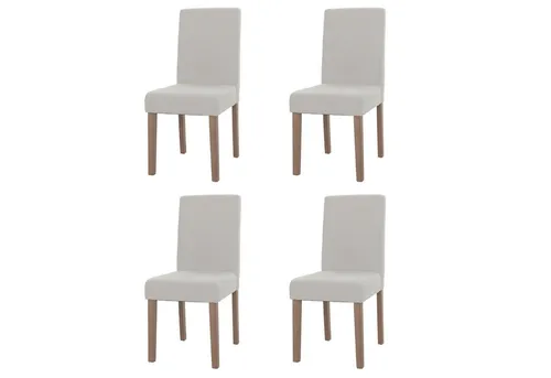 PROREGAL® Esszimmerstuhl Esszimmerstuhl klassisch und zeitlos HxBxT 90x43x56cm Material, Farbe (4 St), Mit hochwertigem Bezug, erhältlich in vielen Ausführungen