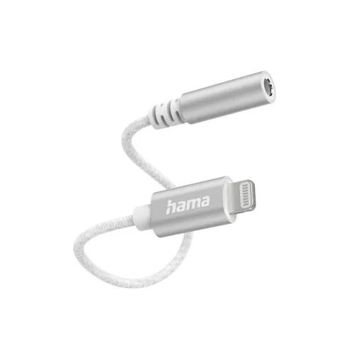 Hama Lightning auf 3,5 mm Klinke Kopfhörer Adapter - MFI-zertifiziert, ideal für verlustfreien Soundgenuss und kompatibel mit iPhone 7 bis 14