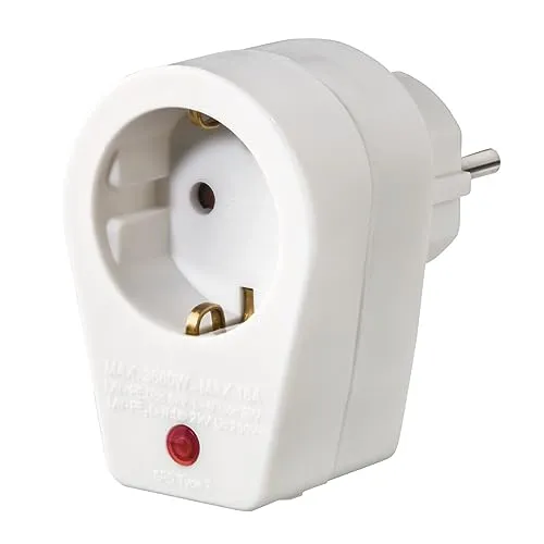 Hama Steckdosenadapter mit Überspannungsschutz - erhöhter Berührungsschutz, ideal für Babys und Haustiere, perfekt für Zuhause und Reisen