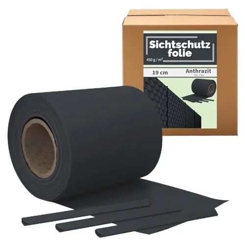 Kingpower Sichtschutzstreifen Anthrazit 70m für Doppelstabmattenzaun - Gartensichtschutz mit 100% Sichtschutz und individueller Farbgestaltung. Wetterfest, reißfest und pflegeleicht – ideal für Garten, Balkon und Vorgarten.