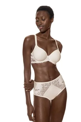 Mey Dessous Serie Luxurious Damen Spacer-BHS Champagner (80G) - Funktionsunterwäsche mit atmungsaktivem 3D-Material, super leicht und elegant. Verstellbare Zierträger und Spitzenakzente bieten Komfort und Stil.
