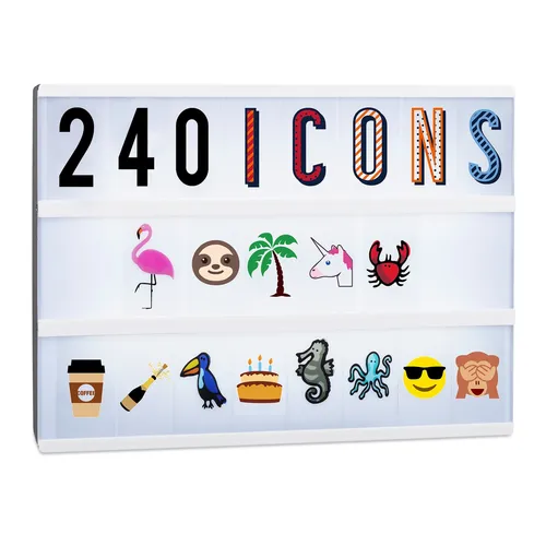 Lightbox Ergänzungsset, Buchstaben, Zahlen, Icons, Lichtbox Zubehör, Erweiterung