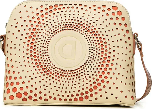 Desigual Designer Handtasche 20SAXP96 - Beige-Braun - Damentaschen, stilvolle Umhängetasche aus Kunstleder in trendigem Design, ideal für modebewusste Frauen.