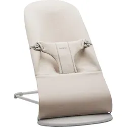 BabyBjörn Babywippe Bliss, 3D-Jersey, Hellbeige - Türhopser mit ergonomischer Babywippe für Neugeborene, bietet natürliche Schaukelfunktion ohne Batterien, leicht zusammenklappbar und ideal für unterwegs.