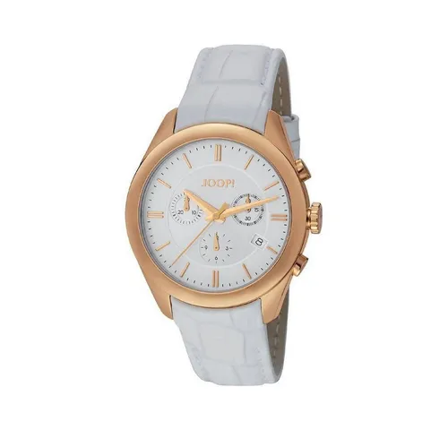JOOP! Chronograph JP101042F03 – Elegante Armbanduhr mit Datumsanzeige - Schlichte Eleganz trifft Funktionalität: Quarz-Chronograph mit Datumsanzeige, wasserdicht bis 5 bar, edles Edelstahlgehäuse und hochwertiges Lederarmband für den stilbewussten Träger.