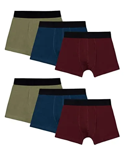 Snocks Boxershorts Herren Ohne Logo aus Bio-Baumwolle (6er Pack) - Herren-Boxershorts aus 95% Bio-Baumwolle, atmungsaktiv und ideal für Sport und Alltag. Ohne juckendes Etikett für maximalen Komfort!