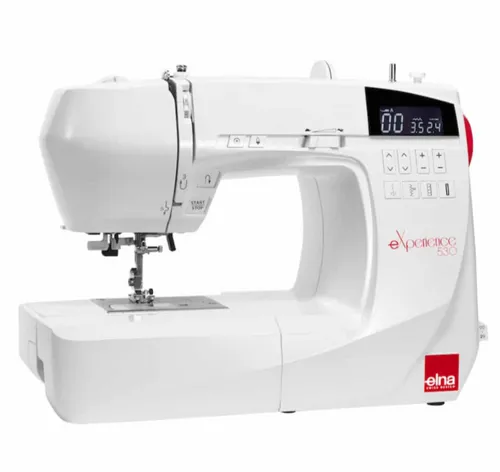 Elna eXperience 530 Nähmaschine - Elektronische Haushaltsnähmaschine mit 30 Nähprogrammen, ideal für Denim und tragbar. Perfekt für kreative Nähprojekte!