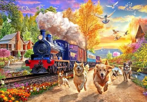 Puzzle 1000 Teile - Dem Zug Folgen