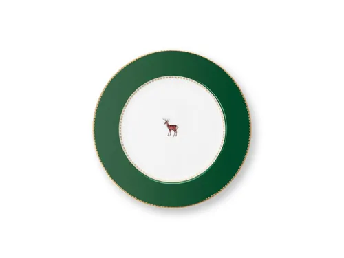 PiP Studio Frühstücksteller Love Birds Frühstücksteller dunkelgrün 21cm