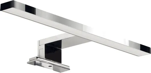 LED Wandlampe Glas Aluminium IP44 neutralweiß 4100 K 530 lm B: 30 cm Chrom länglich Modern