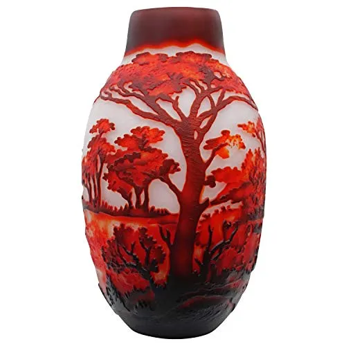 Aubaho Dekoobjekt Vase Replika nach Galle Gallé Elefant in rot von Aubaho