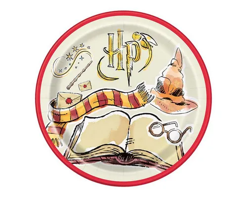 Unique Industries Inc. Pappteller Pappteller 'Harry Potter', Ø23cm/8Stk.