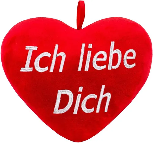 BRUBAKER Herz Plüschkissen mit Spruch, 32 cm - Dekokissen in Herzform, ideal für besondere Anlässe wie Valentinstag oder Geburtstag. Aus weichem Plüsch, waschbar und in verschiedenen liebevollen Designs erhältlich.