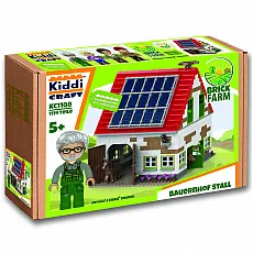 Kiddicraft KC1108 Bauernhof Stall - Klemmbausteine - Konstruktionsspielzeug für Kinder ab 3 Jahren, fördert Kreativität und Feinmotorik mit 1114 Teilen im tierischen Bauernhof-Thema.