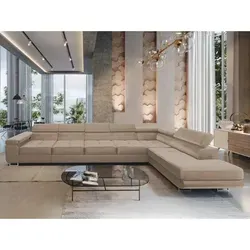 NEXT COLLECTION Ecksofa WILD XXL mit Bettkasten und verstellbaren Kopfstützen, Beige, Rechts