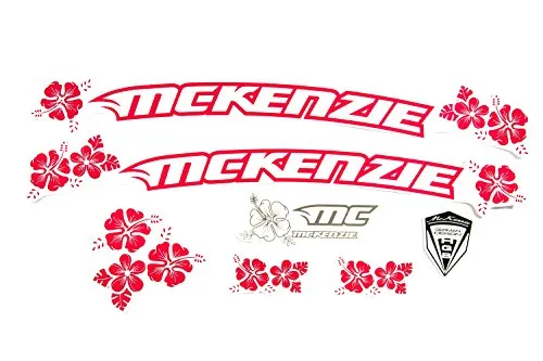 Fahrrad DEKOR Satz Aufkleber Rahmen Frame Decal Sticker Mc Kenzie Label Pink Weiß