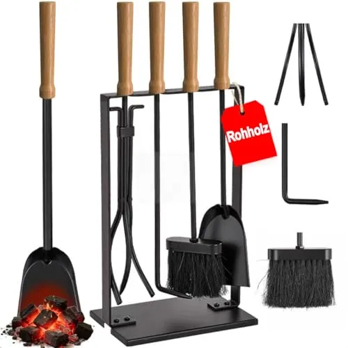 Amagabeli Kaminbesteck Set 5-tlg mit Ständer von Amagabeli Garden Home