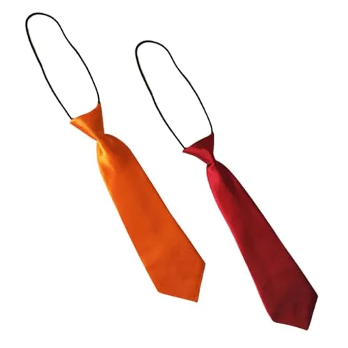DHSBGWSX 2 Stück Kleine Kinderkrawatte, Schulaufführungskrawatte, Hochzeit, Partykrawatte, Elastische Jungen- Und Mädchenkrawatte, Formelle Krawatte