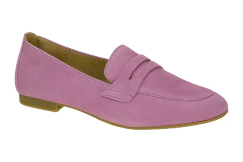 Gabor Damen Slipper - Elegante Slip-Ons in Lila Light - Slipper & Mokassins für Damen, aus hochwertigem Rauleder und Glattleder, mit bequemer TPU-Sohle und stylishen Blockabsatz für den perfekten Tragekomfort.