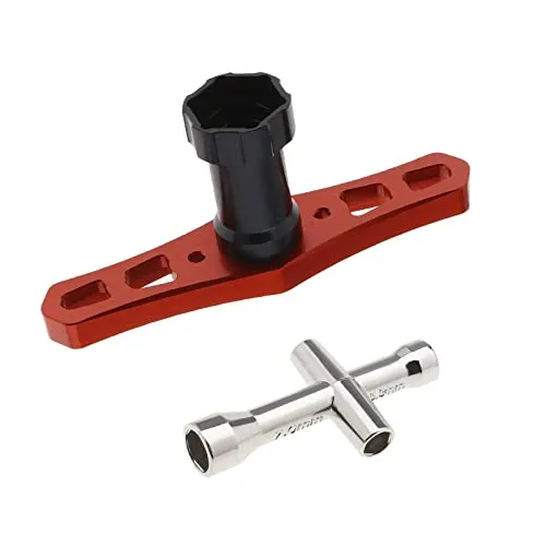 The Lord of the Tools Set mit 2 17 mm Rad-Sechskantmuttern Hülsenschlüssel Installationswerkzeug & 4/5/5,5/7 mm kleine Hülse Innensechskant Radschlüssel Reparaturwerkzeug für 1/8 RC Autos