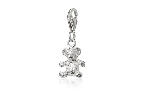 NKlaus Damen Charm-Anhänger Taddybär 925 Silber 11x9mm Charms für Bettelarmband Amulett 36279