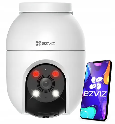 EZVIZ C8C 3K PTZ Kamera – 5MPx 360° mit AI & Nachtmodus in weiß von EZVIZ