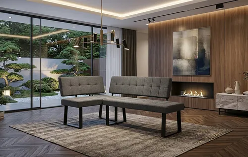 B&D home Eckbank AKA (2-St), beidseitig montierbar, gepolstert, mit Rückenlehne, verschiedene Maße
