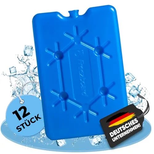 NEMT 12x Flacher Kühlakku 200 ml Kühlakkus 11 x 16,5 x 1,5 cm Kühlelemente Kühltasche Kühlbox