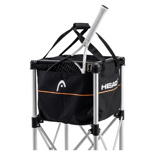 HEAD Ball Trolley - Tennisbälle - Stabiler Ballwagen mit abnehmbarer Tasche für bis zu 120 Bälle, leicht transportierbar und einfach zu lagern.