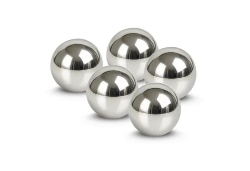 matches21 HOME & HOBBY Wasserspiel 5er Set Schwimmkugeln als Teichdeko 4 cm Edelstahlkugeln, (5 tlg), Silberne Dekokugeln als Miniteich Deko
